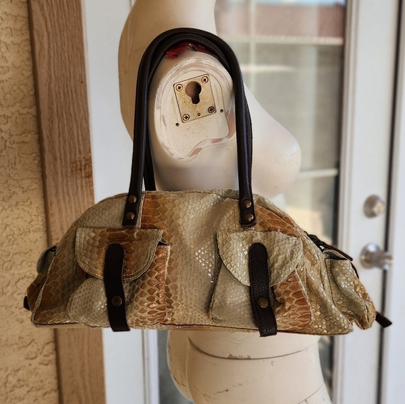Deux lux Alligator Look Hand Bag Purse Shoulder Bag - Picture 1 of 9